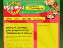 Tablet Screenshot of angelospizzalewiston.com